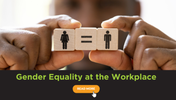 A man showing that gender equality is important at the workplace